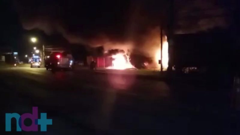 Incêndio destrói borracharia em Blumenau