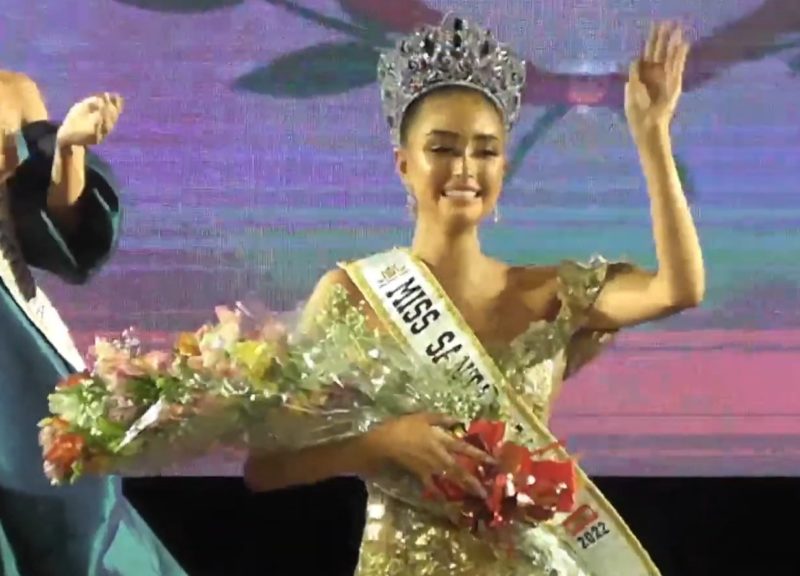 Gabrieli Cunha, de Gaspar, ganhou o t&iacute;tulo de Miss Santa Catarina na noite deste s&aacute;bado (26) – Foto: Reprodu&ccedil;&atilde;o/Internet/ND