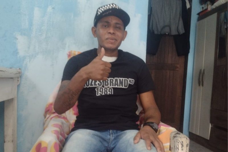 Wellington Gleidson do Nascimento Santos ficou quase um m&ecirc;s internado na UTI – Foto: Andr&eacute; Pereira/NDTV