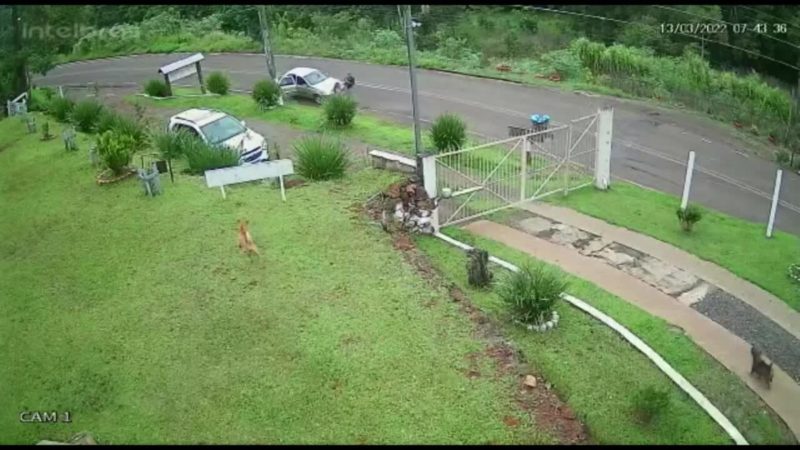 C&acirc;mera flagrou a agress&atilde;o. – Foto: Reprodu&ccedil;&atilde;o/Casa de Acolhida Cora&ccedil;&atilde;o de Rua/ND