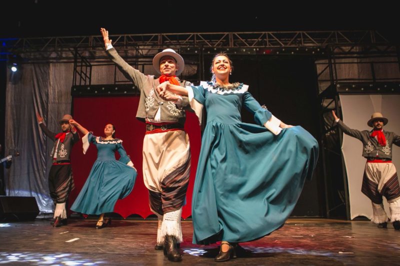 apresentação no palco