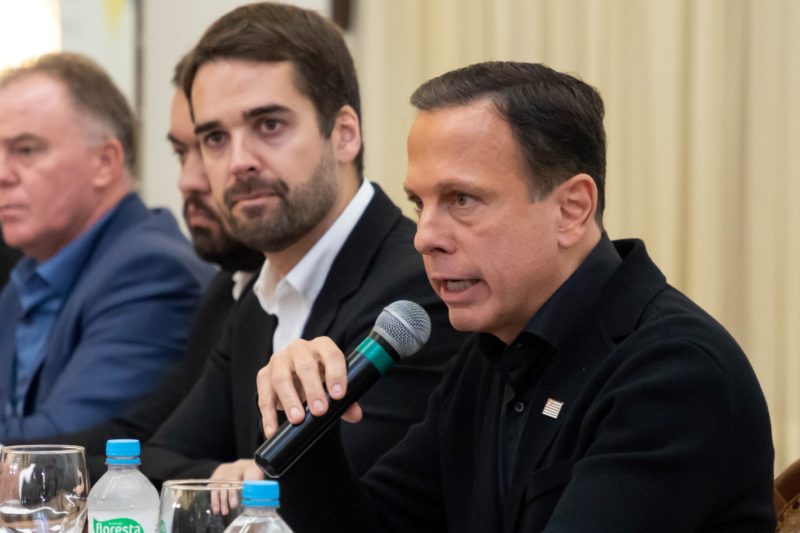 Eduardo Leite e Jo&atilde;o Doria em encontro de governadores – Foto: Matias Lorenzoni/Divulga&ccedil;&atilde;o/ND