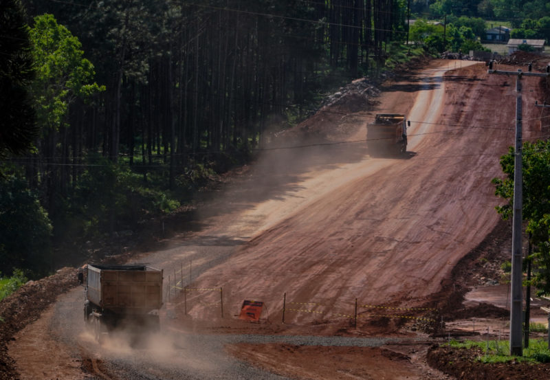 Obras do contorno vi&aacute;rio de Chapec&oacute; – Foto: Ricardo Wolfenbuttel/Divulga&ccedil;&atilde;o/ND