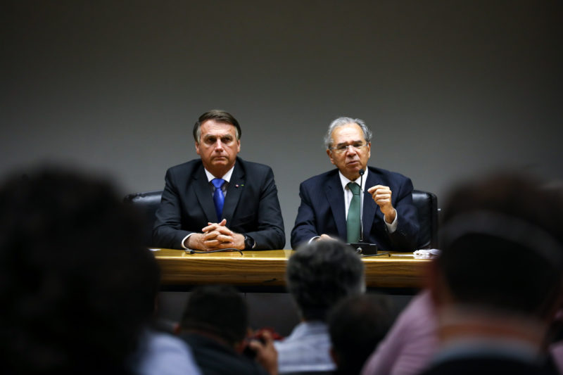 Jair Bolsonaro e Paulo Guedes estariam juntos para mais um mandato &#8211; Foto: Carolina Antunes/Divulgação/ND