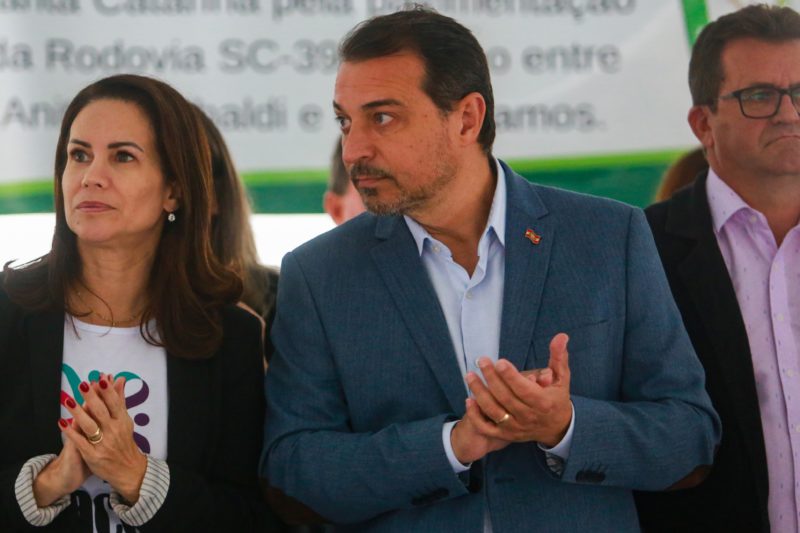 Carlos Mois&eacute;s em evento em Anita Garibaldi – Foto: Julio Cavalheiro/Divulga&ccedil;&atilde;o/ND