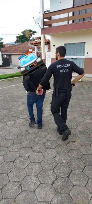 polícia prendeu o suspeito de estupro 