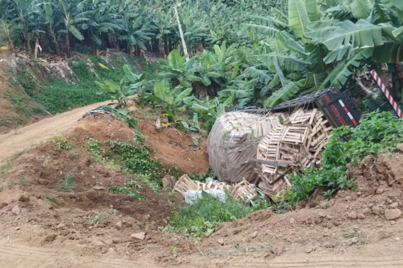 Acidente aconteceu na tarde de quinta-feira (28), em Corup&aacute; – Foto: Tim Francisco