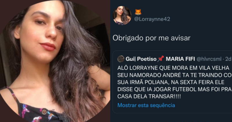 Mulher &eacute; avisada de trai&ccedil;&atilde;o por desconhecido na internet – Foto: Reprodu&ccedil;&atilde;o/Internet