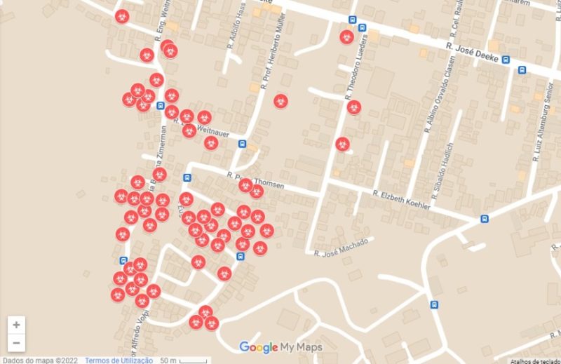 Dos 35 bairros de Blumenau, 17 deles foram considerados infestados e est&atilde;o sendo monitorados diariamente – Foto: Divulga&ccedil;&atilde;o