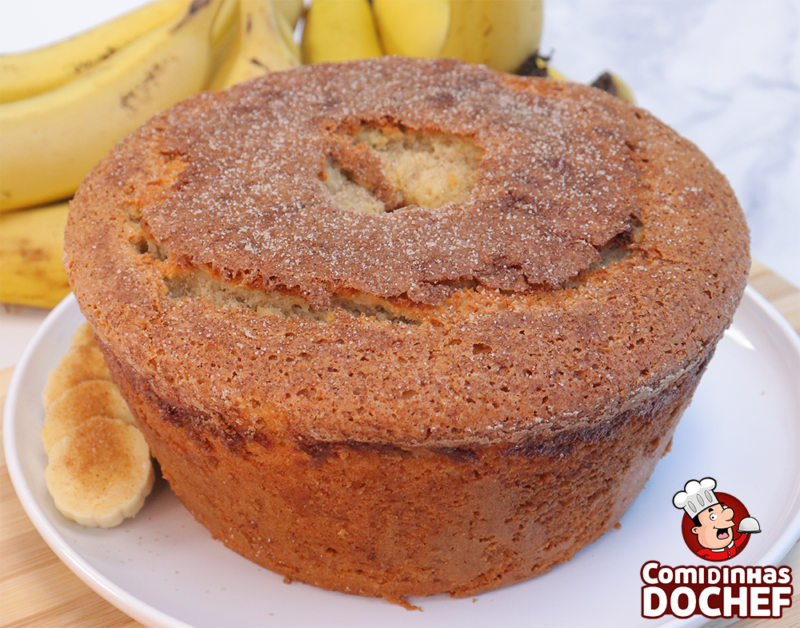 Bolo de Banana de Liquidificador Rápido - Comidinhas do Chef