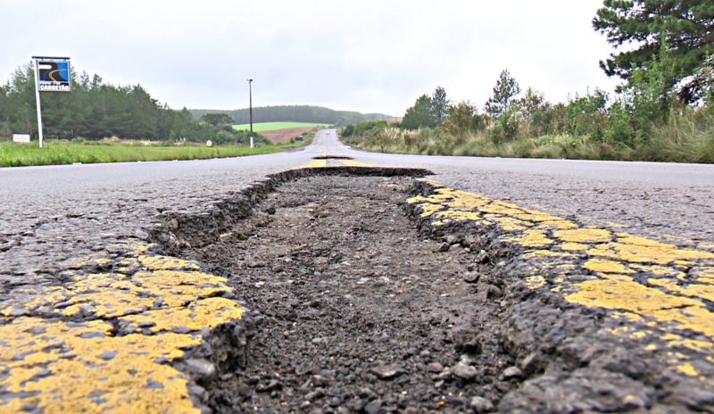 Imagem registrada na BR-282 em Ponte Serrada – Foto: Arquivo/ND