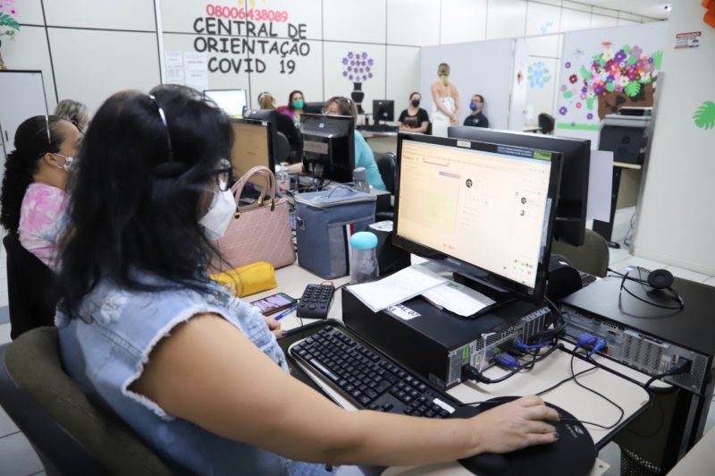 Central Covid de Jaraguá do Sul realizou mais de 47 mil teleconsultas desde o começo da pandemia &#8211; Foto: PMJS/Divulgação/ND
