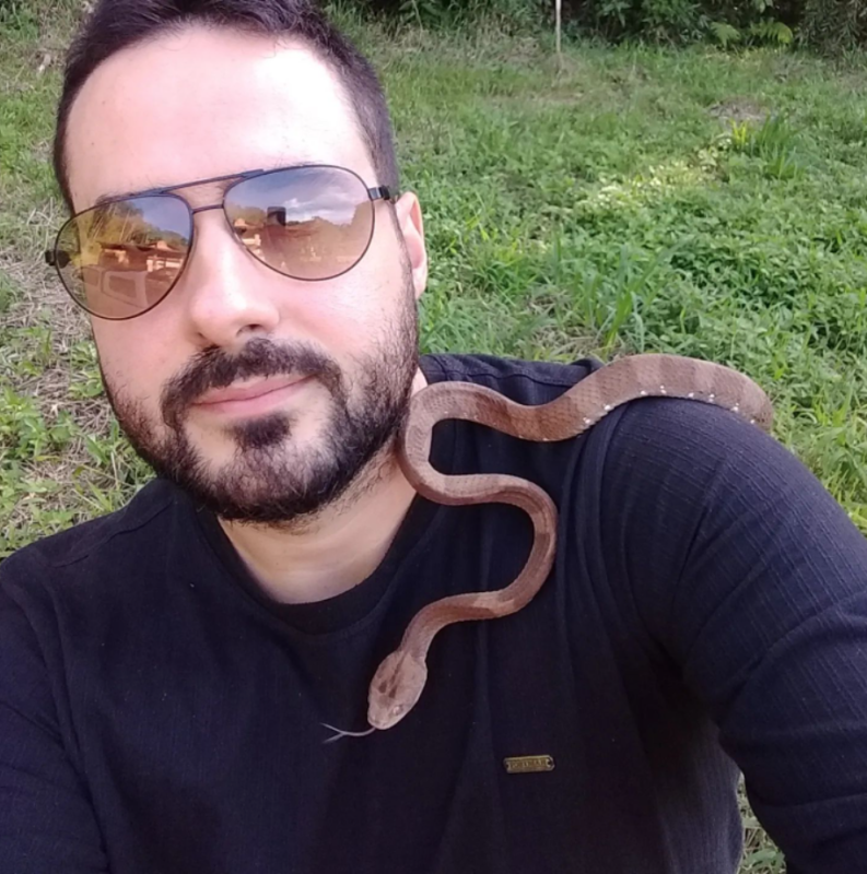 Cobra dormideira em Jaragu&aacute; do Sul, aparece pouco por aqui – Foto: Bi&oacute;logo Gilberto Ademar Duwe