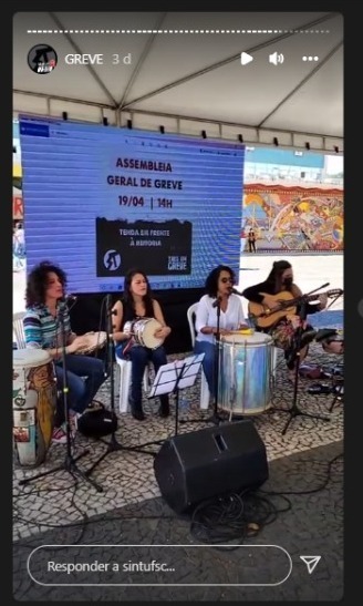 Evento da UFSC – Foto: Instagram/Sintufsc/Divulga&ccedil;&atilde;o/ND