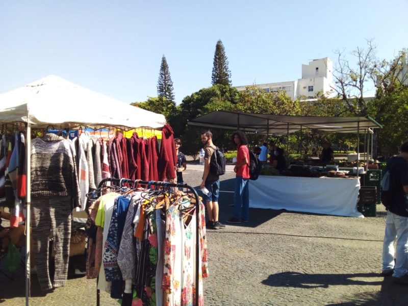 Feirinha da UFSC em sua segunda semana depois da volta &agrave;s atividades presenciais – Foto: Yuri Micheletti/ND