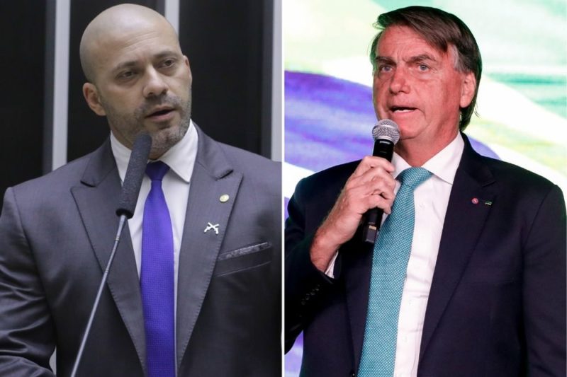 Daniel Silveira e Jair Bolsonaro – Foto: Divulga&ccedil;&atilde;o/ND
