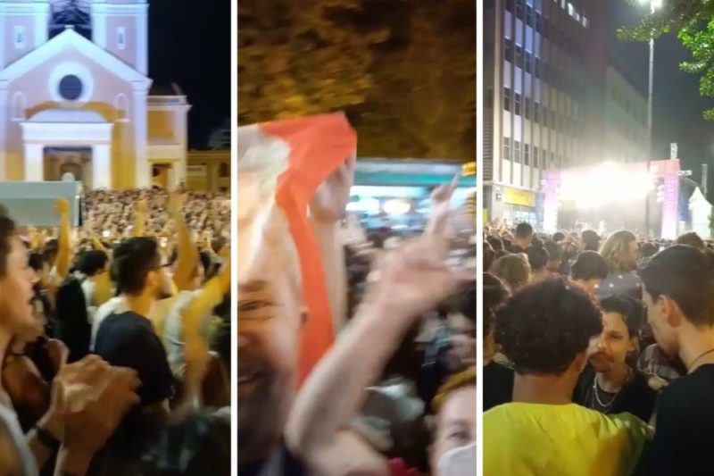Cenas do ato em apoio a Lula em Florian&oacute;polis – Foto: Reprodu&ccedil;&atilde;o/ND