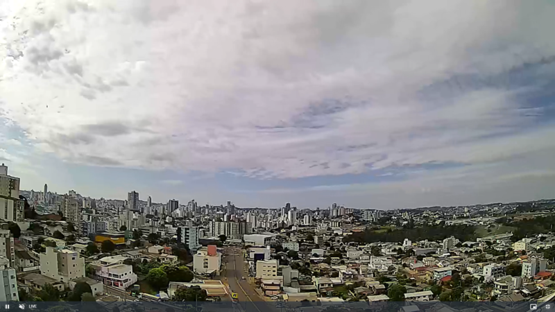 Com o predom&iacute;nio do tempo nublado, as temperaturas n&atilde;o sobem no domingo – Foto: Clima ao Vivo/ND