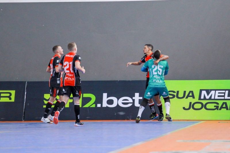 JEC Futsal emendou a segunda vit&oacute;ria na etapa nacional da Copa Mundo de Futsal – Foto: @joao.vitorfotografia/Divulga&ccedil;&atilde;o/ND