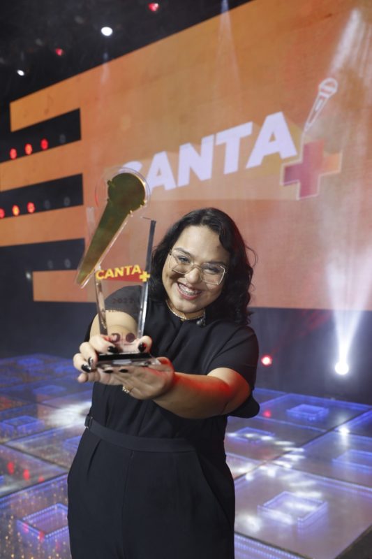 Mandah conquistou a primeira edi&ccedil;&atilde;o do Canta+ – Foto: J&uacute;nior e Jos&eacute; Somensi/ND