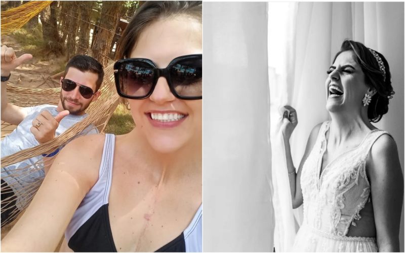 Marina Azambuja e o marido