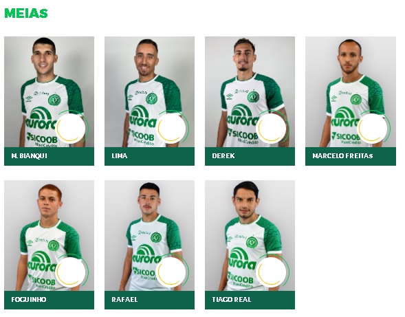 S&atilde;o 7 meias no total – Foto: Reprodu&ccedil;&atilde;o/Chapecoense