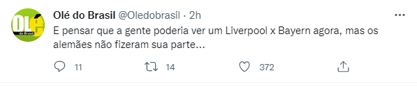 Saudades do que n&atilde;o foi – Foto: Twitter