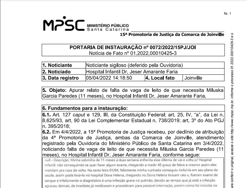 Inquérito Ministério Público