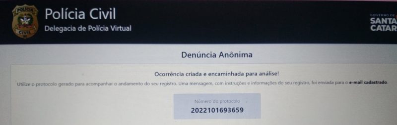 Boletim de ocorrência