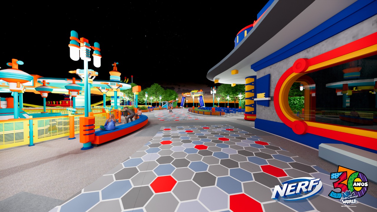 Nerf começa a tomar mais forma no Beto Carrero World.