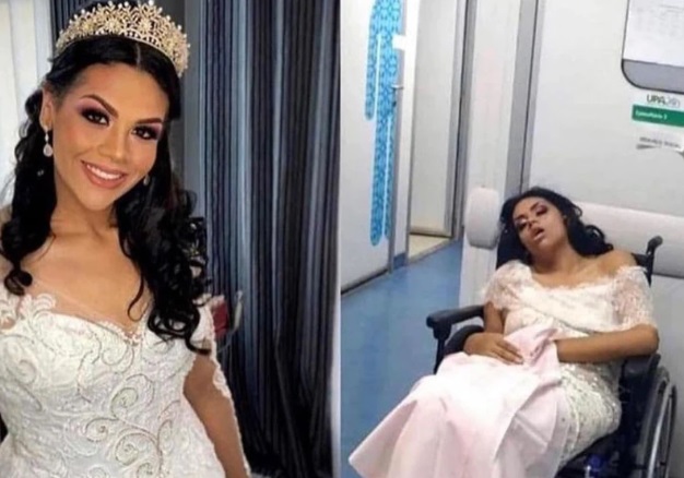 Noiva bebeu demais durante o casamento – Foto: Reprodu&ccedil;&atilde;o/Internet/ND