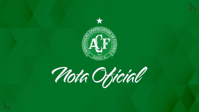 Nota foi publicada no site oficial da Chapecoense – Foto: Divulga&ccedil;&atilde;o/Chapecoense/ND