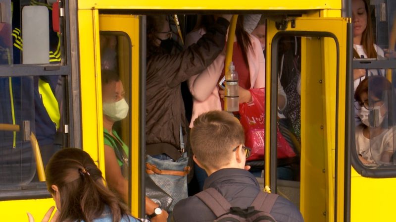 ônibus lotado em Joinville