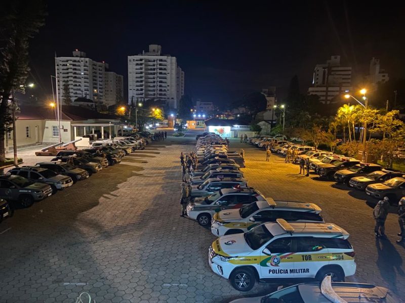 Opera&ccedil;&atilde;o teve in&iacute;cio por volta das 6h desta ter&ccedil;a-feira (5), em Florian&oacute;polis – Foto: PCSC/Divulga&ccedil;&atilde;o/ND