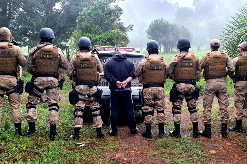 Homem preso em flagrante em Barra Velha foi novamente preso em Irani – Foto: PM/Divulga&ccedil;&atilde;o