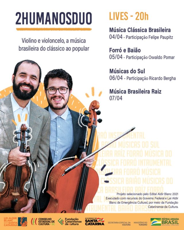 EDIT: 2humanos Duo se prepara para lives exclusivas após ganhar edital estadual