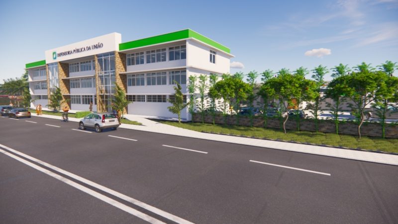 Imagens do projeto mostram como deve ficar o pr&eacute;dio ap&oacute;s a reforma – Foto: DPU/Divulga&ccedil;&atilde;o/ND