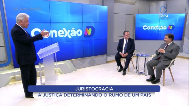 Paulo Alceu conversa com advogados sobre juristocracia, no Conex&atilde;o ND – Foto: Reprodu&ccedil;&atilde;o/ NDTV