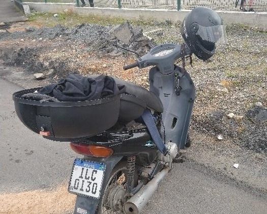 moto em que o motociclista estava 