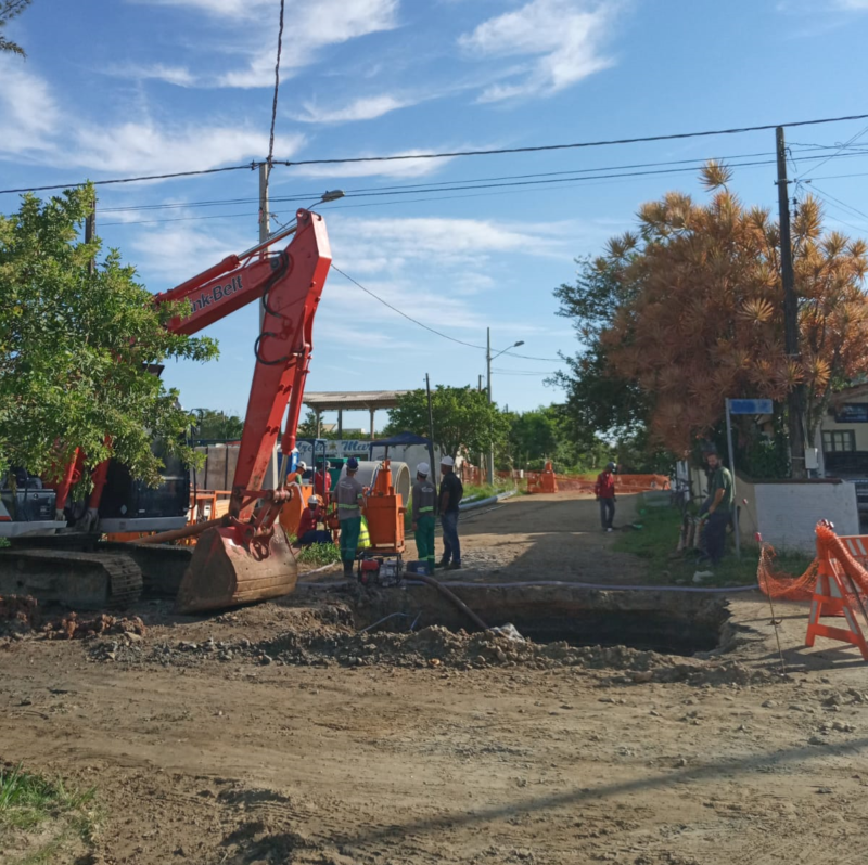 Foto: Esgotamento S&atilde;o Francisco do Sul