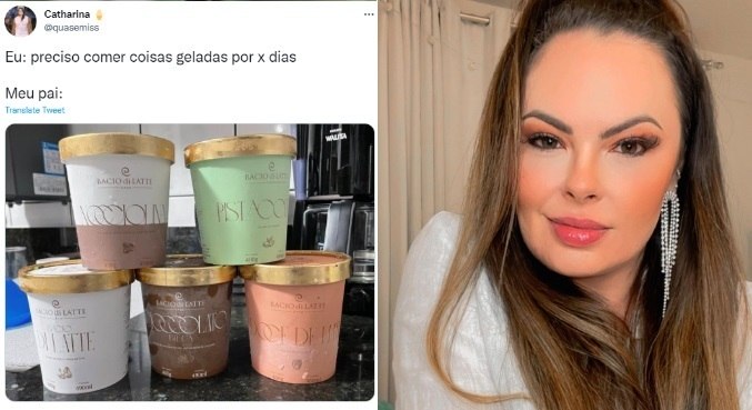 Postagem de Catharina Lima viralizou na internet – Foto: Montagem Portal R7/Reprodu&ccedil;&atilde;p/Internet