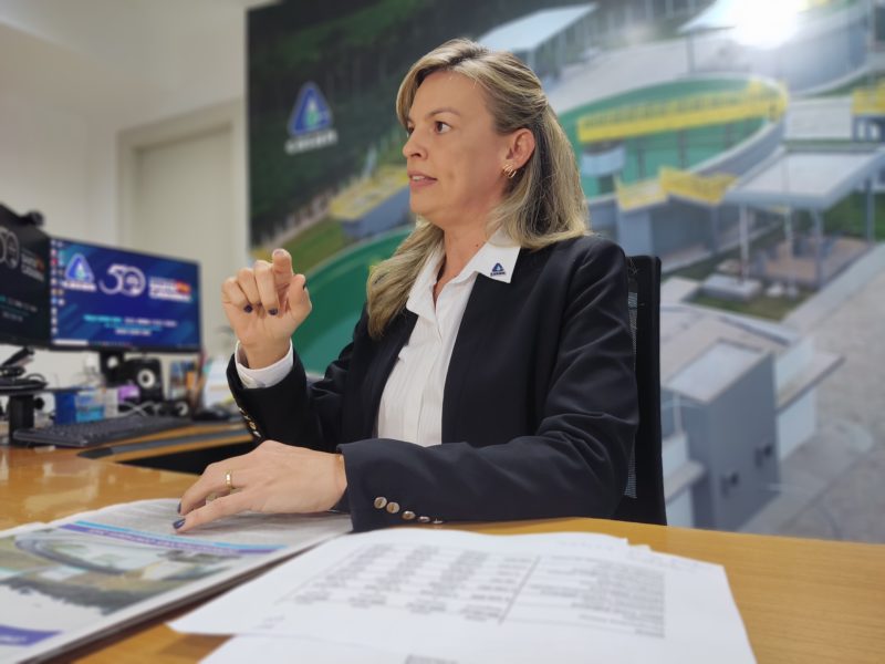 Roberta Maas, presidente da Casan, – Foto: Paulo Rolemberg/ND