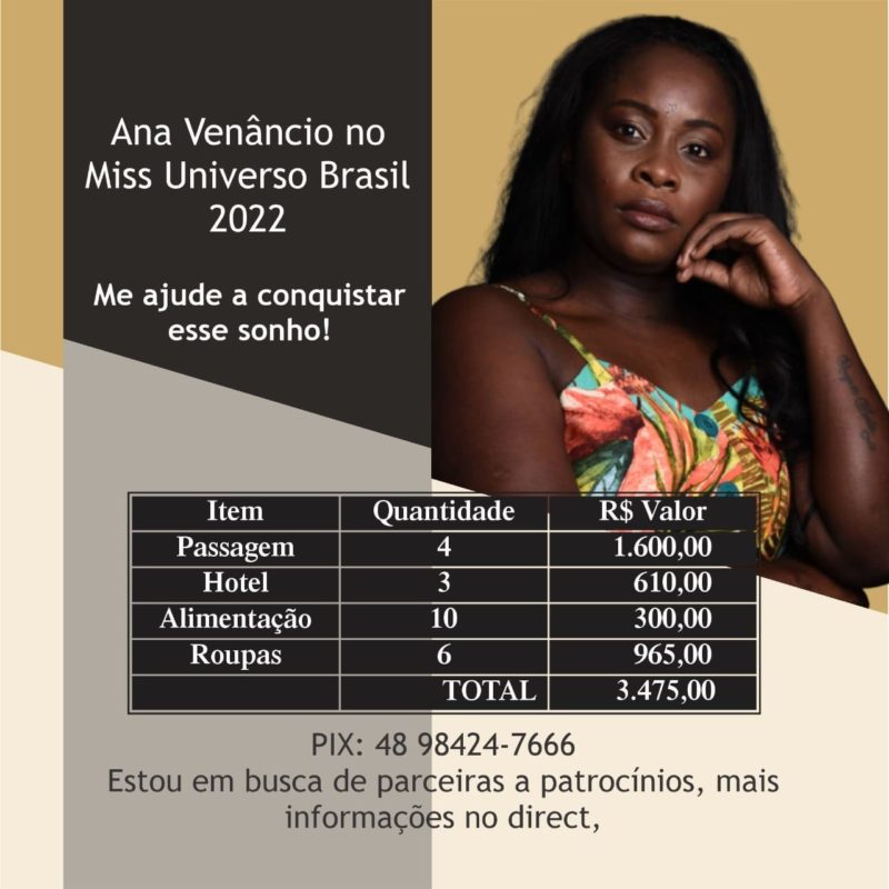 Publica&ccedil;&atilde;o para contribuir com o sonho – Foto: Ana Ven&acirc;ncio/Instagram/Reprodu&ccedil;&atilde;o/ND