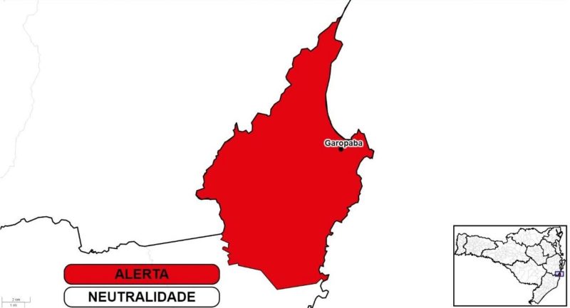 Moradores de Garopaba devem ficar atentos para a situa&ccedil;&atilde;o – Foto: Defesa Civil de Santa Catarina/Divulga&ccedil;&atilde;o/ND