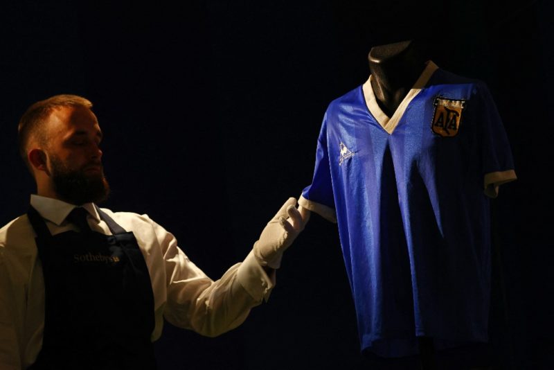 Camisa usada por Maradona