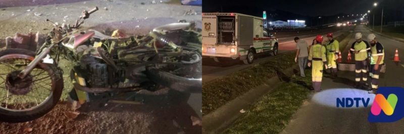 Acidente ocorreu na noite de domingo, dia 1&ordm; – Foto: Ricardo Alves/NDTV