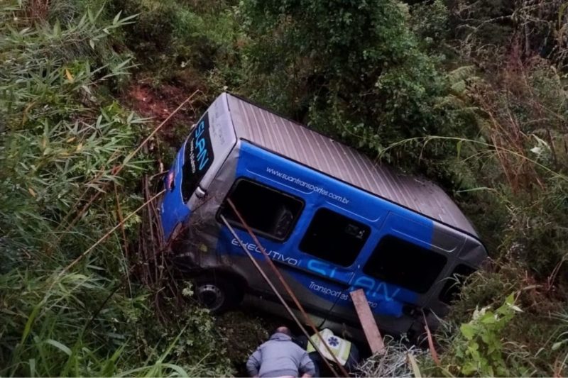 Acidente ocorreu na SC-418 – Foto: CBM/Divulga&ccedil;&atilde;o