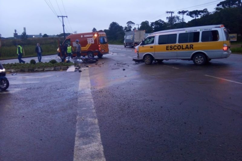 Homem de 39 anos morreu no local do acidente, em S&atilde;o Bento do Sul – Foto: CBM/Divulga&ccedil;&atilde;o