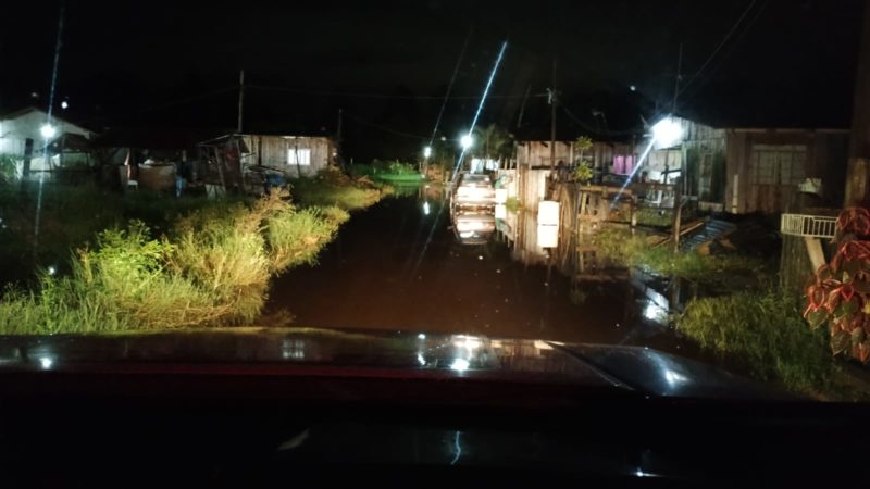 Durante a noite ainda era poss&iacute;vel ver pontos de alagamento na cidade – Foto: Divulga&ccedil;&atilde;o/ND