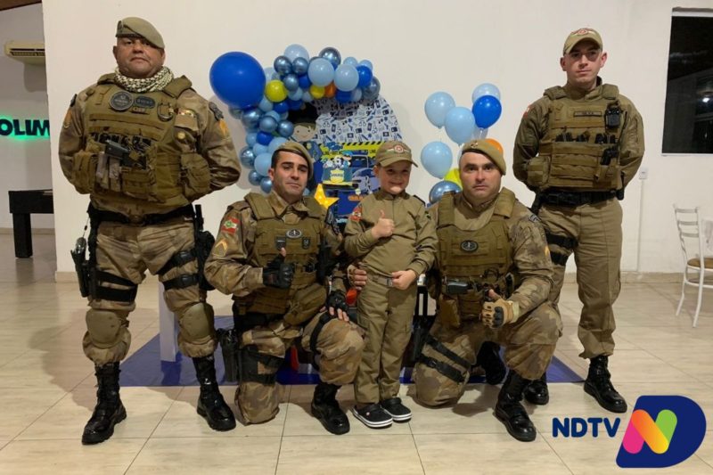 Com apenas 6 anos, Lucas Felipe recebeu uma visita e um presente especial no anivers&aacute;rio – Foto: Ricardo Alves/NDTV